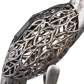 ETC Shop LED Solarleuchte, Kranich grau, Höhe 77 cm