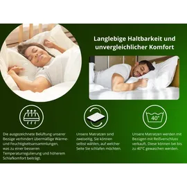 marpur Matratzentopper mit Massageschicht 140 x 200 cm weiß