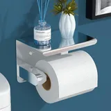 Famanu Toilettenpapierhalter ohne Bohren - Silber - Silber