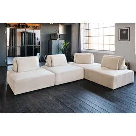 KAWOLA Hocker WIOLO SOFT Cord Farbe: weiß