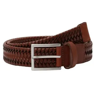LLOYD Men's Belts Gürtel Herrengürtel Flechtgürtel Cognac 7587, Farbe:Braun, Länge:95 - W95