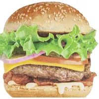 Home fashion Stanzservietten „Big Burger“, 32x31 cm, 1-lagig, Home