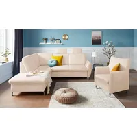 sit&more Ecksofa Daytona L-Form, mit Federkern, zwei Kopfstützen und wahlweise mit Bettfunktion beige