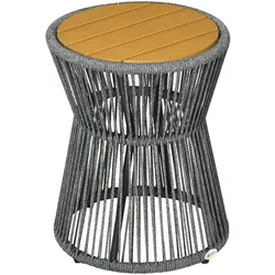 Outsunny Rattan Beistelltisch Aluminium, PS, PE