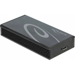 Delock Externes Gehäuse USB-C 3.2 Gen2x2 für M.2 NVME SSDs (M.2 2280), Festplattengehäuse, Schwarz