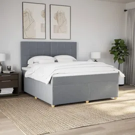 vidaXL Boxspringbett 180 x 200 cm Hellgrau