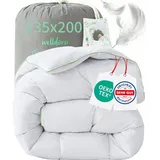 welldora Komfort Bettdecke 135x200 Winter | 100% Extraweiche Federn & Daunen | Allergiker | Dicke extrawarme Winterdecke Daunendecke,