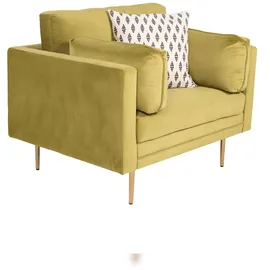 VCM Boom Sessel Velour grün.