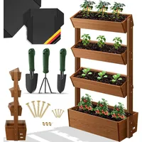 Kesser Hochbeet mit 4 Etagen 85 x 45 x 140 cm Braun