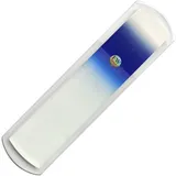 Glasfußfeile & Pediküre-Raspel Doppelseitig geätzte Oberfläche mit unterschiedlicher Körnung, Kallusentferner-Fußraspel - Original Tschechisches Produkt (weiß/blau)