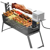 Repomanda Edelstahl Grillmotor für Drehspieß 25W aus Edelstahl 2.5r/min Rotisserie Roaster Grill Grillmotor Roast Motor für Braten Schweinefleisch, Fisch, Lamm, Huhn, Truthahn Verwendet Werden