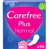 Carefree Slipeinlagen Plus Normal mit leichtem Duft (56 Stück), super saugstarke Slipeinlagen, um Flüssigkeiten sofort einzuschließen, Größe Normal