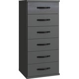 WIMEX Schubkastenkommode WIMEX "Dou", grau (graphit, digi, steel, optik), B:46cm H:106cm T:40cm, Spanplatte, Sideboards