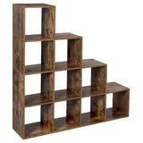 VASAGLE Bücherregal 29 x 129,5 x 129,5 cm Braun