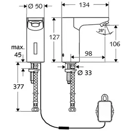Schell Celis E HD-K Sensor-Armatur Kaltwasser 012300699