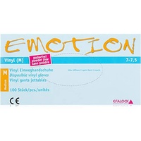 Efalock Professional Efalock Emotion Vinyl-Handschuhe M puderfrei, 1er Pack, (1x 100 Stück)