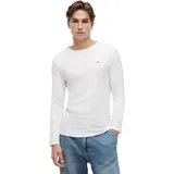 Tommy Hilfiger Original Ribbed Organic Cotton Langarm-T-Shirt Classic White 2XL