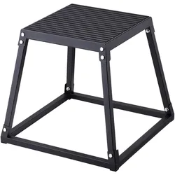 VEVOR Plyometrische Sprungbox, 458 mm Plyo-Box, Plyometrische Plattform Plyobox Schwarz, Rutschfeste Fitness-Übungs-Step-Up-Box für Heimtraining, Konditions-Krafttraining, Oberschenkel Trainieren