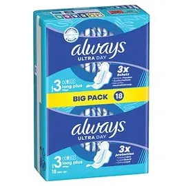 Always Binden Ultra Day Long Plus mit Flügeln, 18 St.