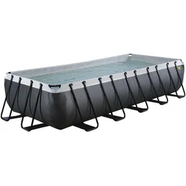 EXIT TOYS EXIT Black Leather Pool 540 x 250 x 100 cm inkl. Sandfilteranlage und Poolleiter