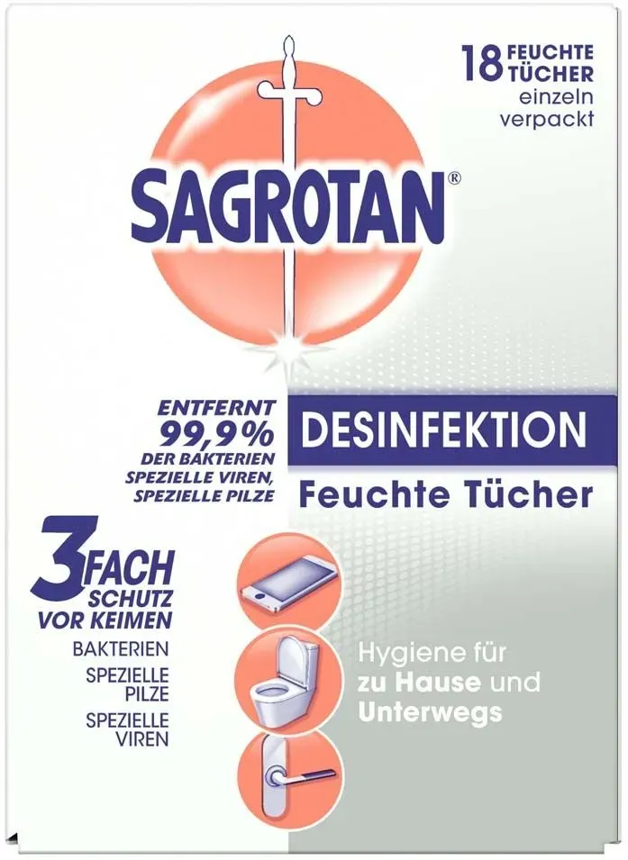 Sagrotan® Desinfektionstücher Tücher 18 St 18 St Tücher