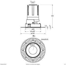 EVN Lichttechnik F02R09SM1830L24P 1 schwenkbar Kunststoff