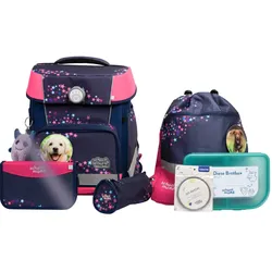 School Mood Champion Pro Leni (Hund), 7-tlg. Schulranzenset