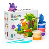 Hey Clay Bunte lufttrocknende Modelliermasse Waldtiere-Set