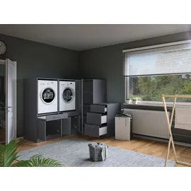 laundreezy Mehrzweckschrank-Set 203 x 162 x 68 cm Grau