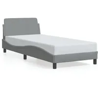 VidaXL Bettgestell ohne Matratze Hellgrau 90x200 cm Stoff