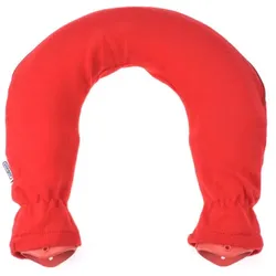 Sänger Nackenwärmflasche mit Fleecebezug, rot