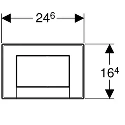 Betätigungsplatte GEBERIT SIGMA30 für Spül-Stopp-Spülung, verschiedene Varianten (Ausführung: glanzchrom / chr. gebürstet / glanzchrom)