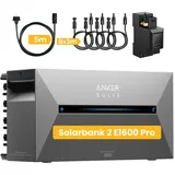 Balkonkraftwerk Speicher, Anker Solix Solarbank 2 E1600 Pro mit integriertem Wechselrichter, inkl. Anker Smarten Zähler für Balkonkraftwerk