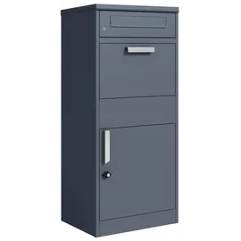 Estexo Premium Standbriefkasten Anthrazit inkl. Zeitungsfach