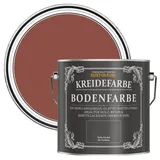 Rust-Oleum kratzfeste Kreidefarbe Bodenfarbe in mattem Finish -Ziegelrot 2.5L