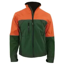 elysee® Forstschutz Softshell-Jacke SANDDORN, grün/orange 1 Stück, Größe: M