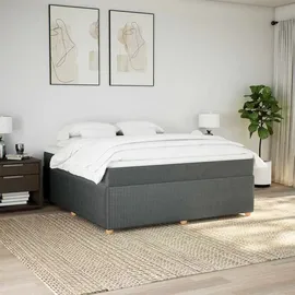 vidaXL Boxspringbett 180 x 200 cm Dunkelgrau