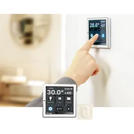 Shelly Wanddisplay Weiß & Blu Feuchtigkeits- und Temperatursensor