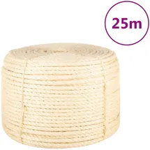 vidaXL Seil 100% Sisal 12 mm 25 m