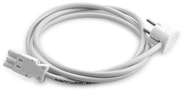 Naber 7011134 Netzanschlussleitung 2 Verbindungsleitung/-element weiß, L 2000 mm