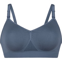 Anita Damen BH Seamless, Still-BH, herausnehmbare Cups, Mikrofaser Blau-Grau L