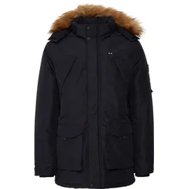FQ1924 FQAegir Herren Winterparka Parka Winterjacke mit Stehkragen - Schwarz - L