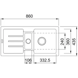 Franke Strata STG 651-86 glacier + Excenterbetätigung