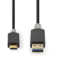 Nedis USB-C auf USB-A 1 m Grau