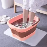Fuß-Einweichbadewanne | Fuß-Spa | Faltbare Fußbadewanne | Pediküre Schüssel mit Tragegriff | Fuß-Einweichschale mit Massagegerät | Stressabbau Footspa für Damen und Herren
