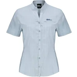 JACK WOLFSKIN Damen Bluse NORBO S/S SHIRT W, soft blue check, M