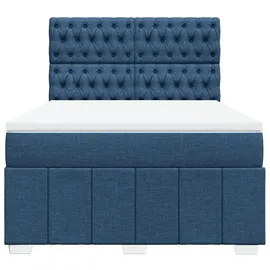 vidaXL Boxspringbett 140 x 200 cm Blau