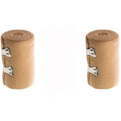 FIGO Bandage 2 Stück Elastikbandage 7,5 cm x 115 cm Zugbinde Fixierbinde Elastik (Set, 2-tlg., Elastikbandagen), 7,5 cm breit, waschbar bis 60 Grad