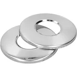 Poolleiter-Rosettenplatten, 2 Stück Edelstahl-Schwimmbadleiter-Rosetten-Abdeckplatten Rosetten-Abdeckplatten für 4,3 cm Schwimmbadleiterrohr