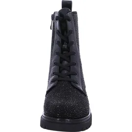 Marco Tozzi Damen Stiefeletten zum Schnüren mit Reißverschluss Glitzerdetails, Schwarz (Black Glitter), 40 EU